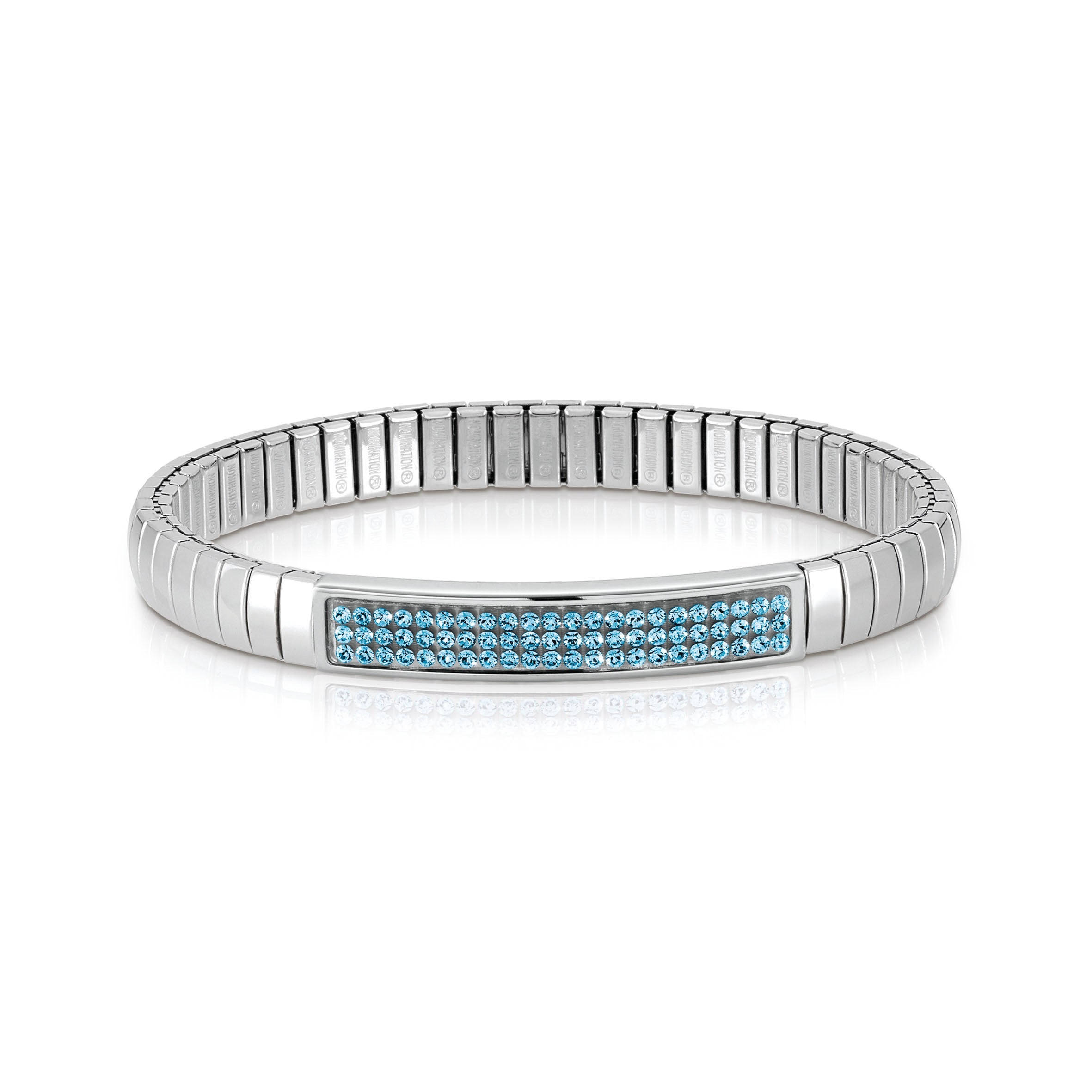 Nomination Extension Bracelet Glitter 043210/006 Stainless Steel & Blue Crystals