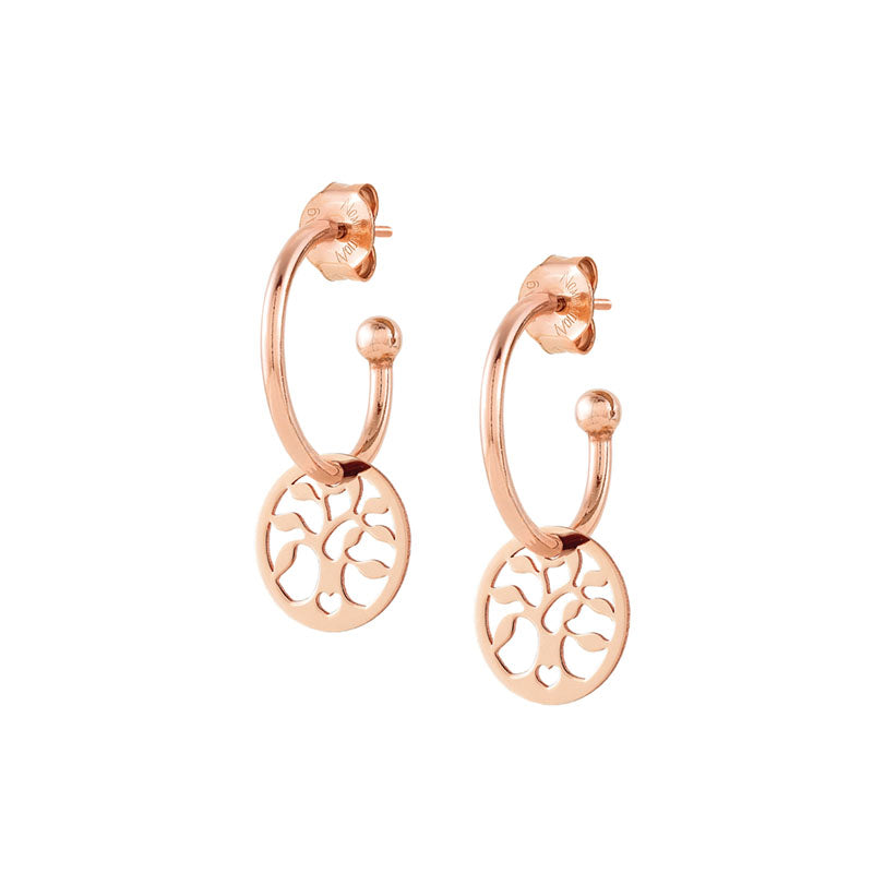 Nomination Melodie Earrings 147703/017 With Rose Gold Tree Of Life