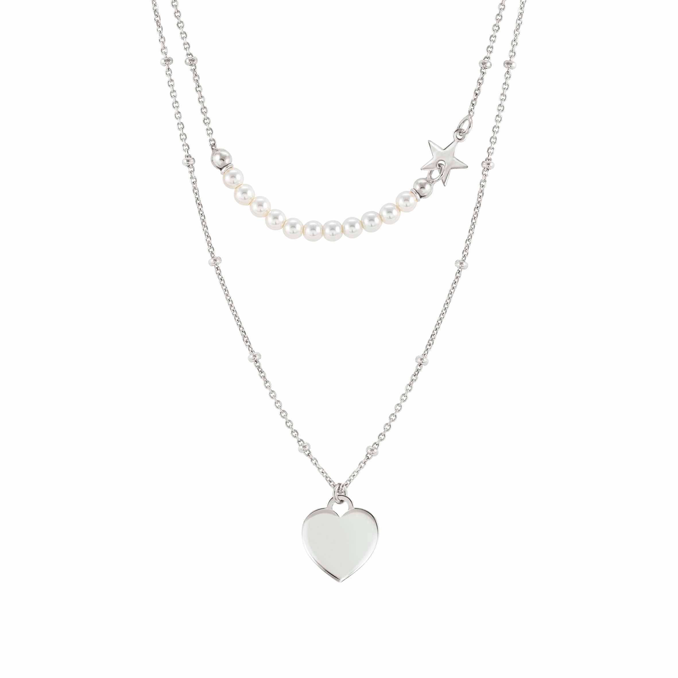 Nomination Melodie White Crystal Pearl Necklace 147711/001 Heart