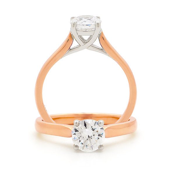 18ct Rose Gold 1 Carat Diamond Solitaire