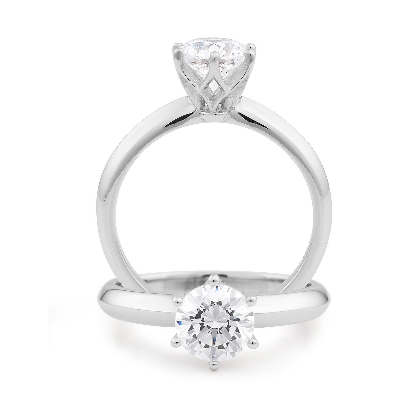 18ct White Gold 0.50ct Diamond Solitaire Engagement Ring