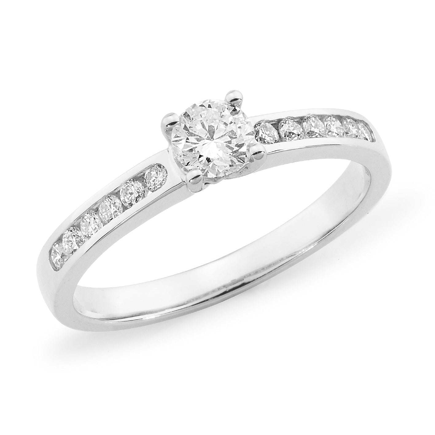 18ct Yellow Gold Round Brilliant Cut 0.48ct Diamond Engagement Ring