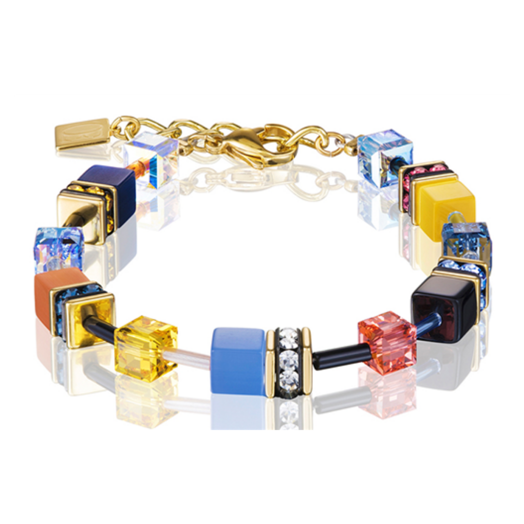 Coeur De Lion - GeoCube Yellow/Blue Bracelet