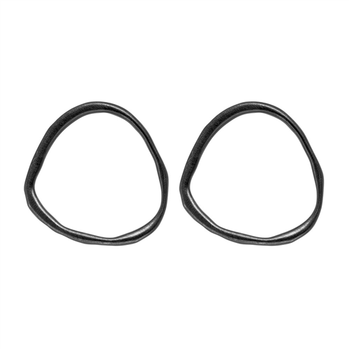 Dansk - Eve Sculpted Hematite Plated Earrings