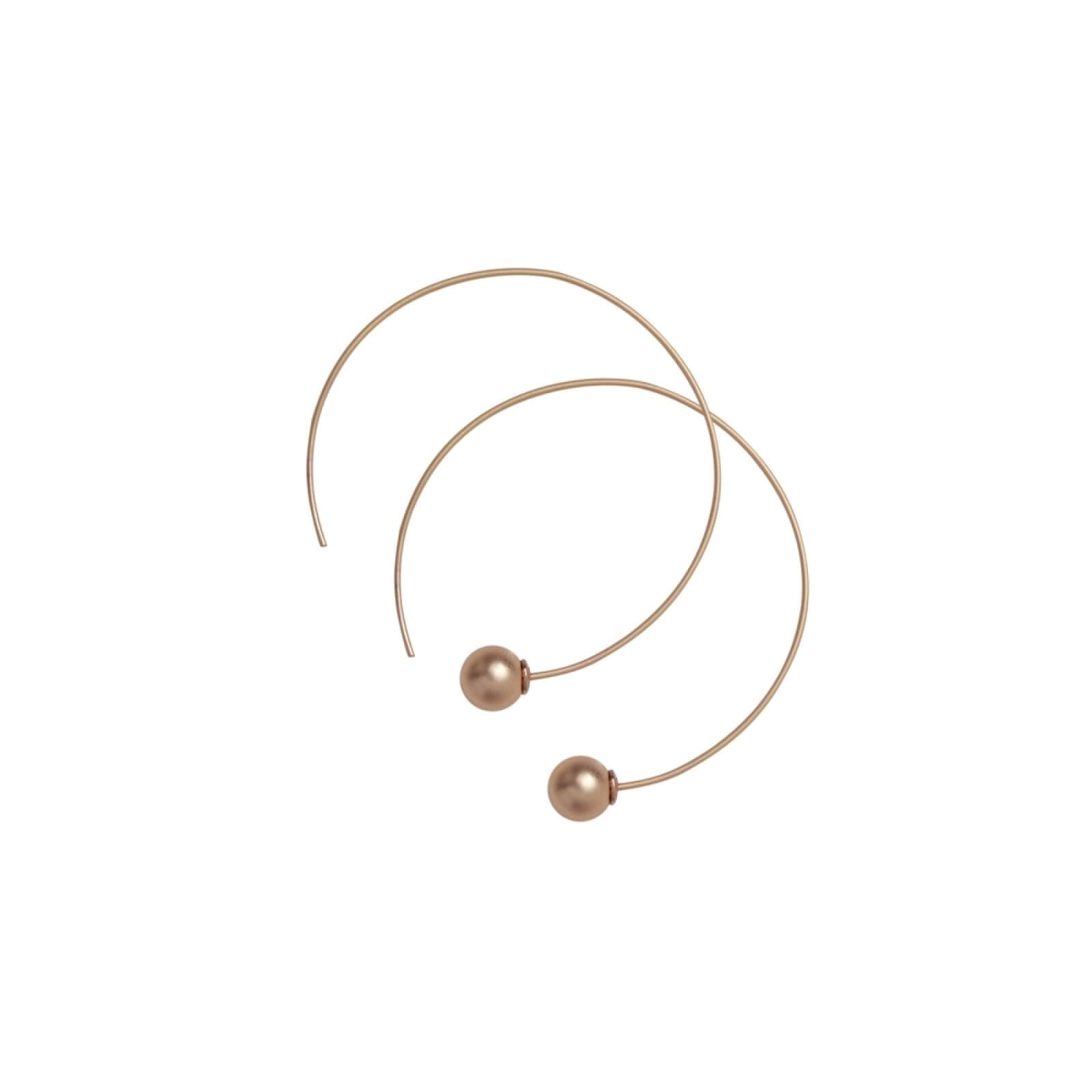 Dansk - Tabitha Open Ball Hematite Plated Hoops