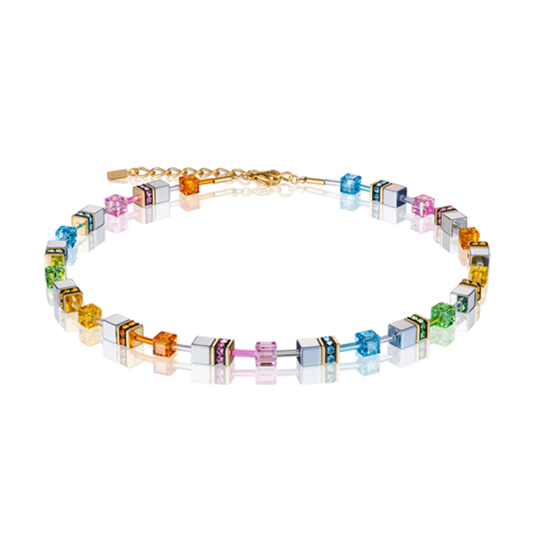 Coeur De Lion - GeoCube Rainbow Necklace