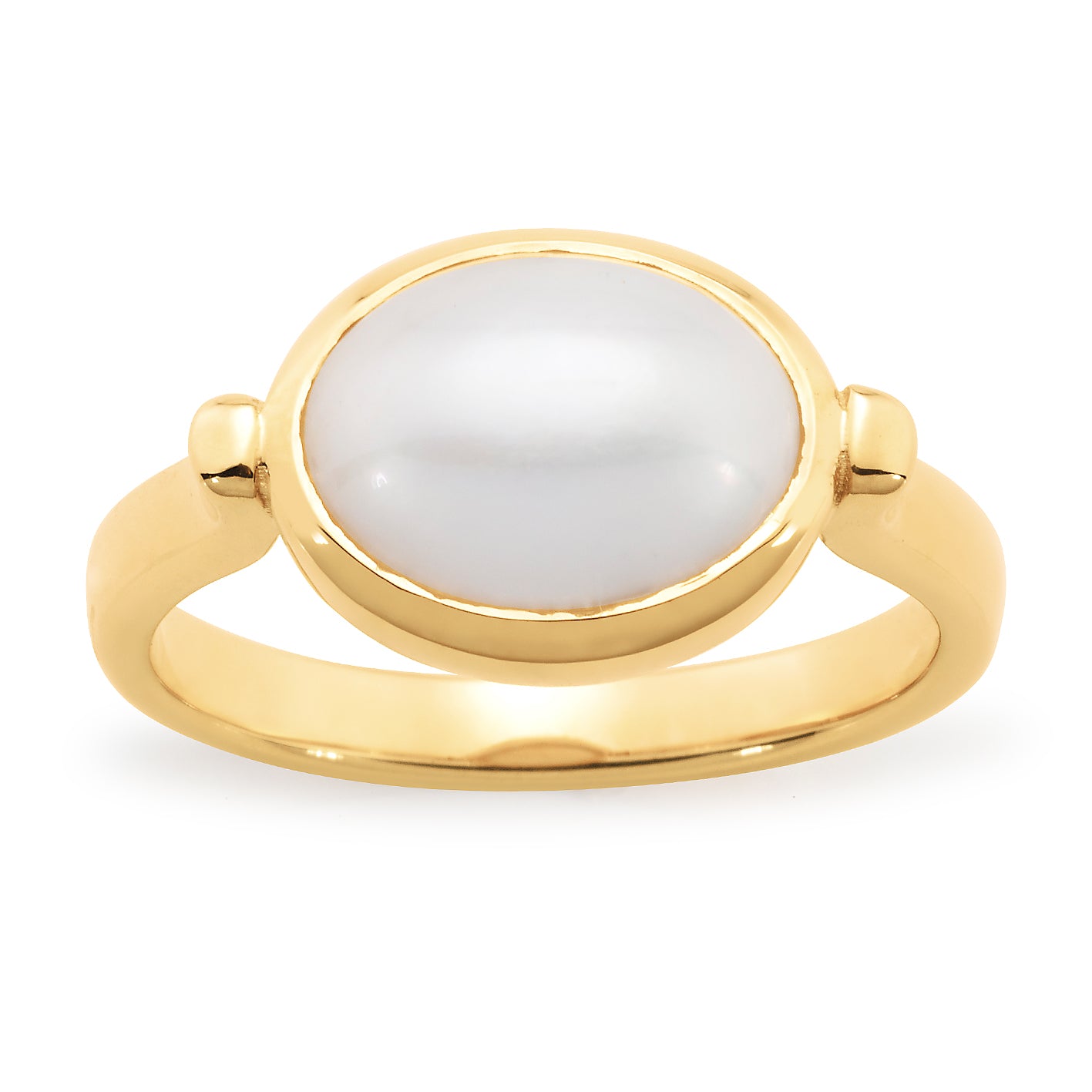 Mae' Mabe Pearl Ring in 9ct Yellow gold