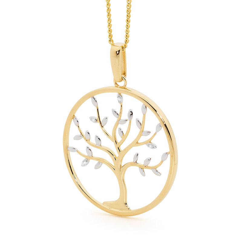Tree of Life Pendant with Diamonds