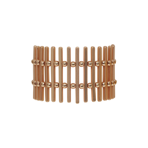Dansk - Tamara Elastic Gold Plated Bar Bracelet
