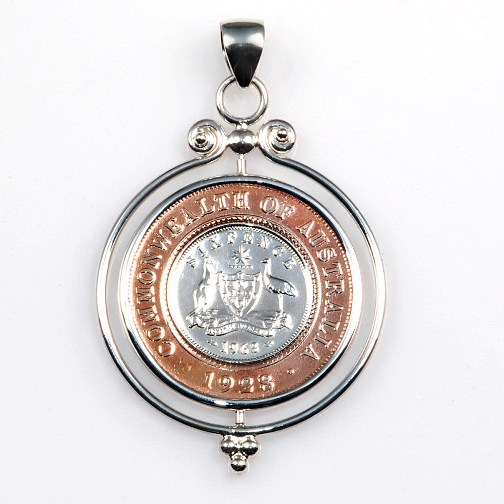 Mountain Creek Jewellery - Sixpence & Penny Pendant