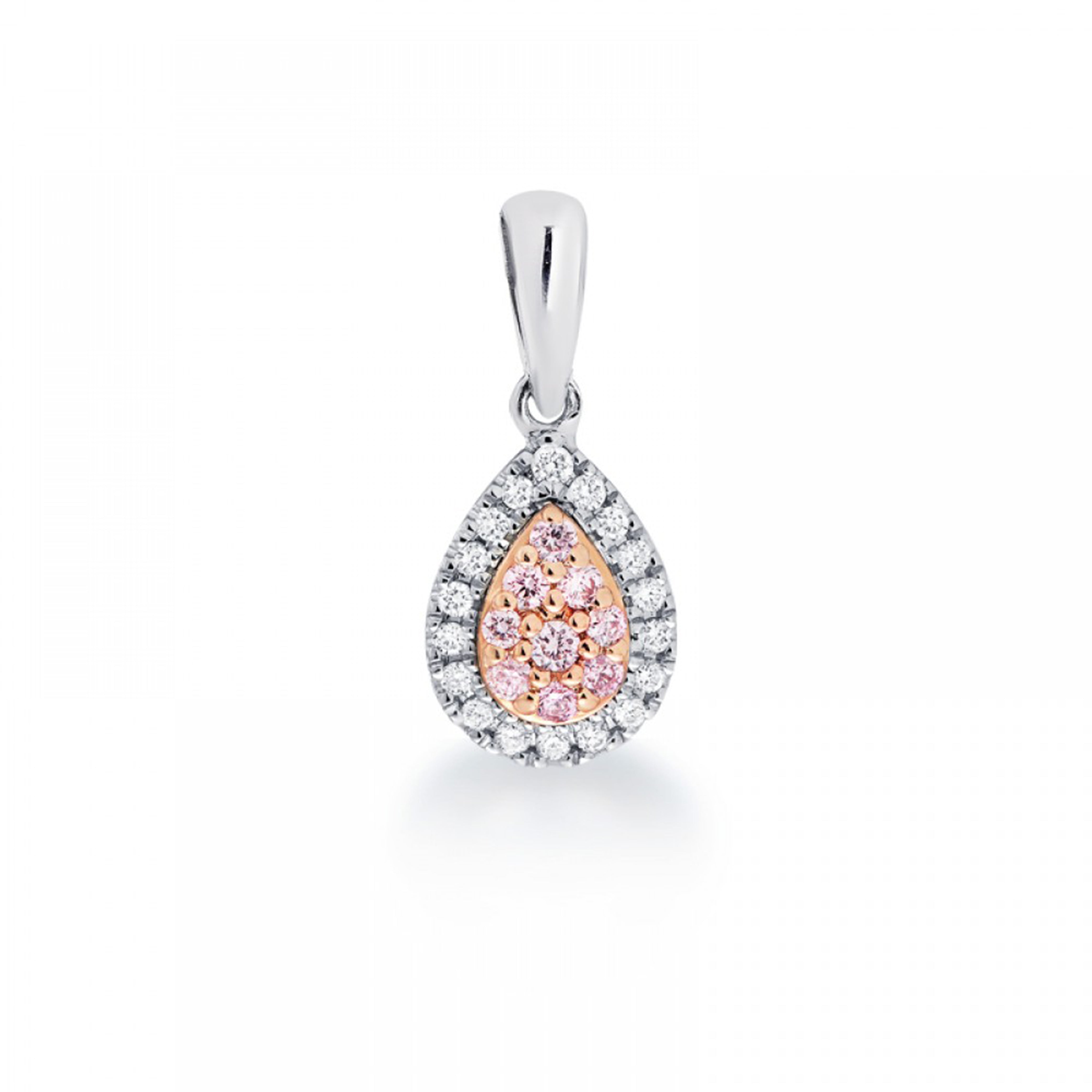 Blush Pink Pear Shaped Pink Argyle Diamond Pendant