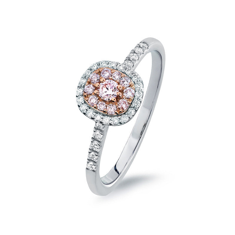 Blush Pink Brilliant Cut Pink Argyle Diamond Ring