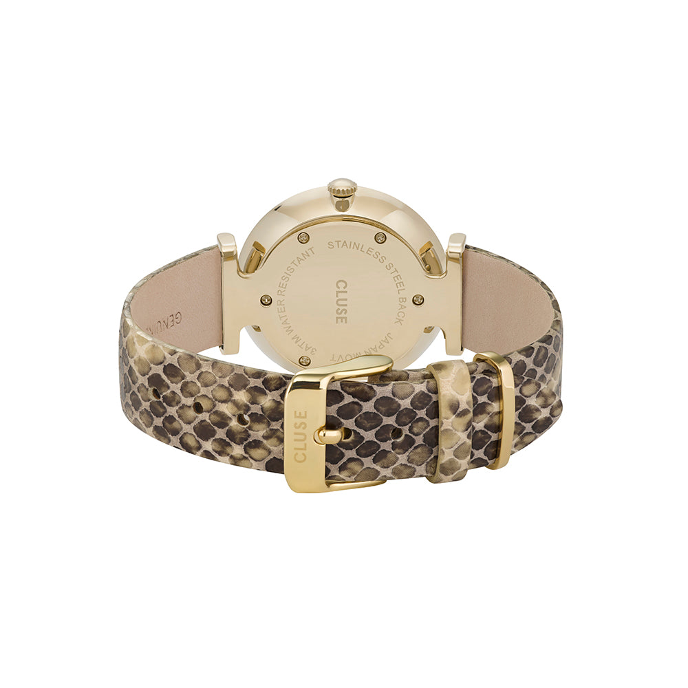 Cluse - Triomphe Gold, White Pearl & Soft Almond Python Watch