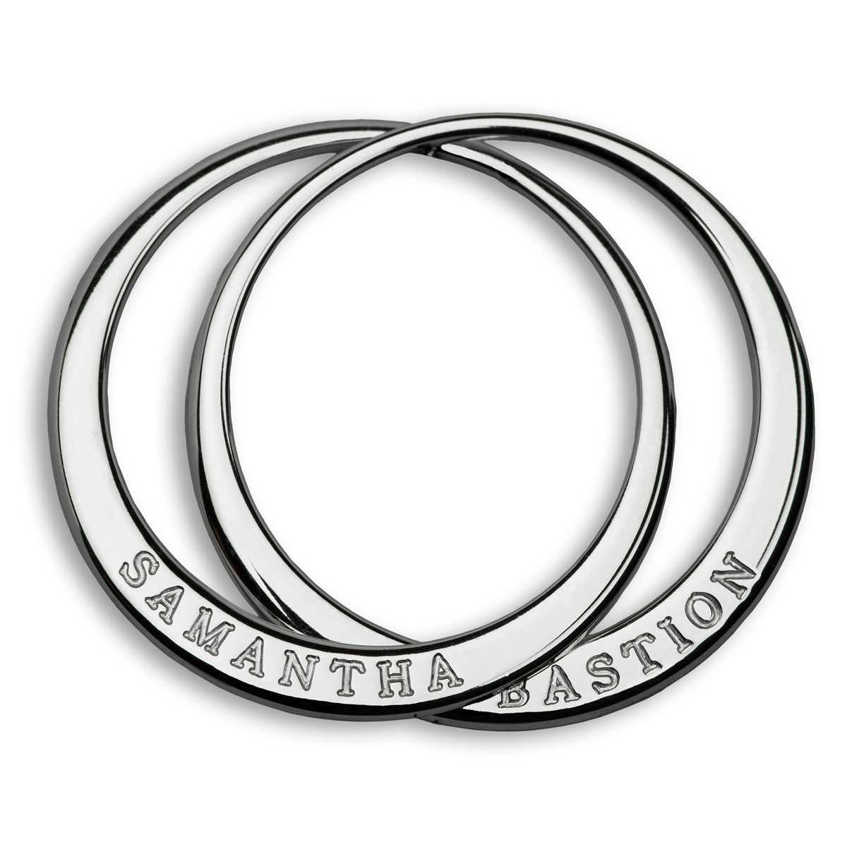 Personalised Double Link Ring Pendant - Large