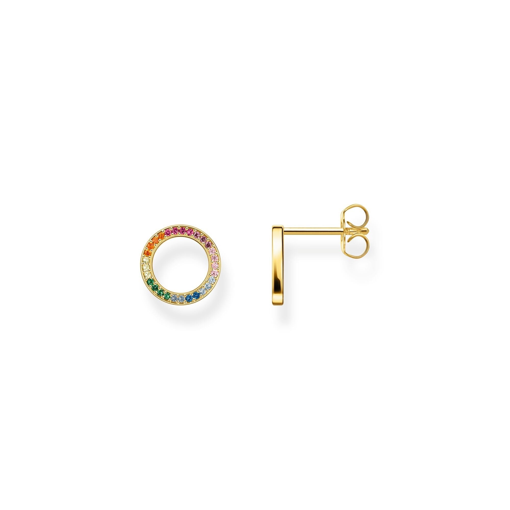 THOMAS SABO Ear Studs Together Round Gold Plated