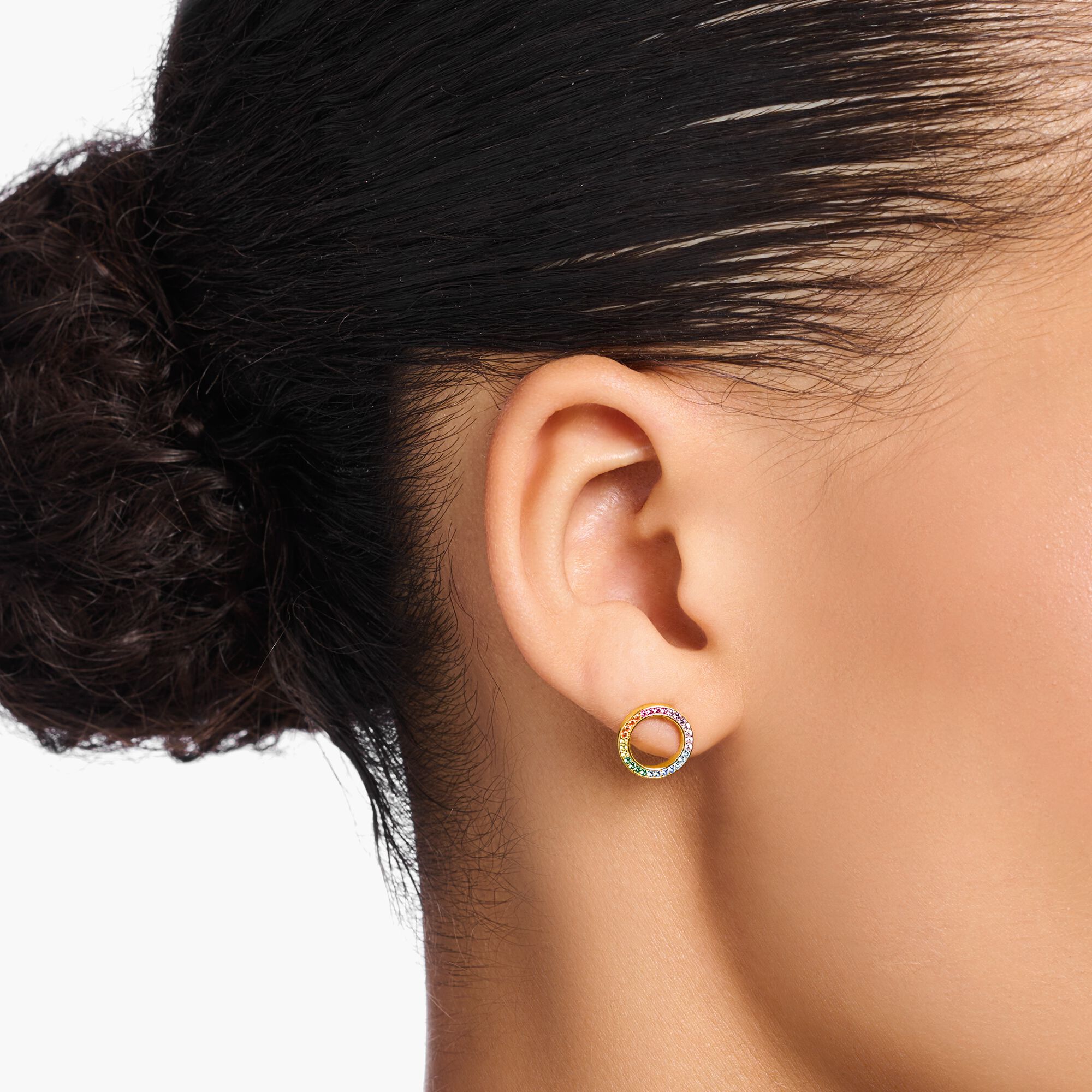 THOMAS SABO Ear Studs Together Round Gold Plated