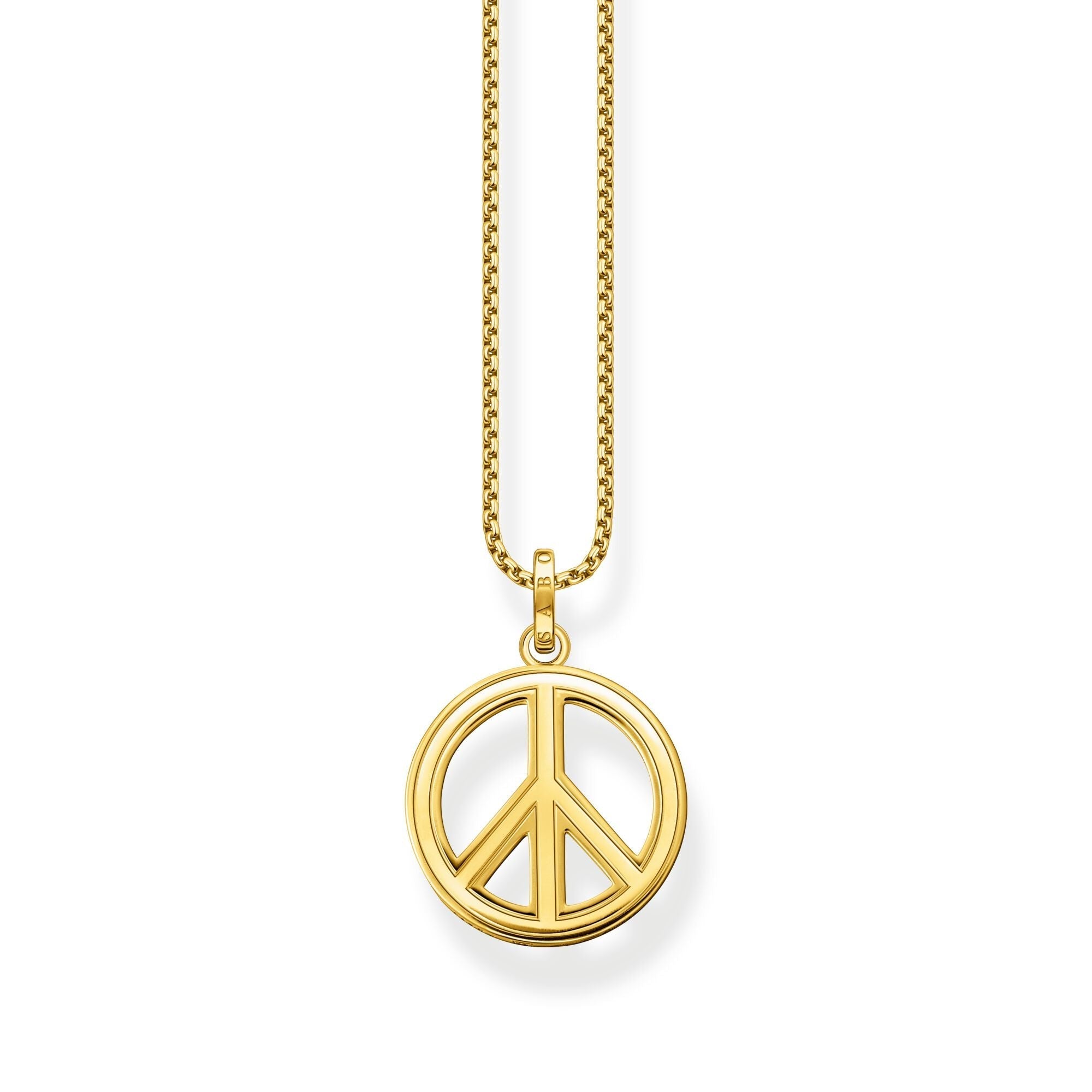THOMAS SABO Necklace with Pendant Peace Sign Gold Plated