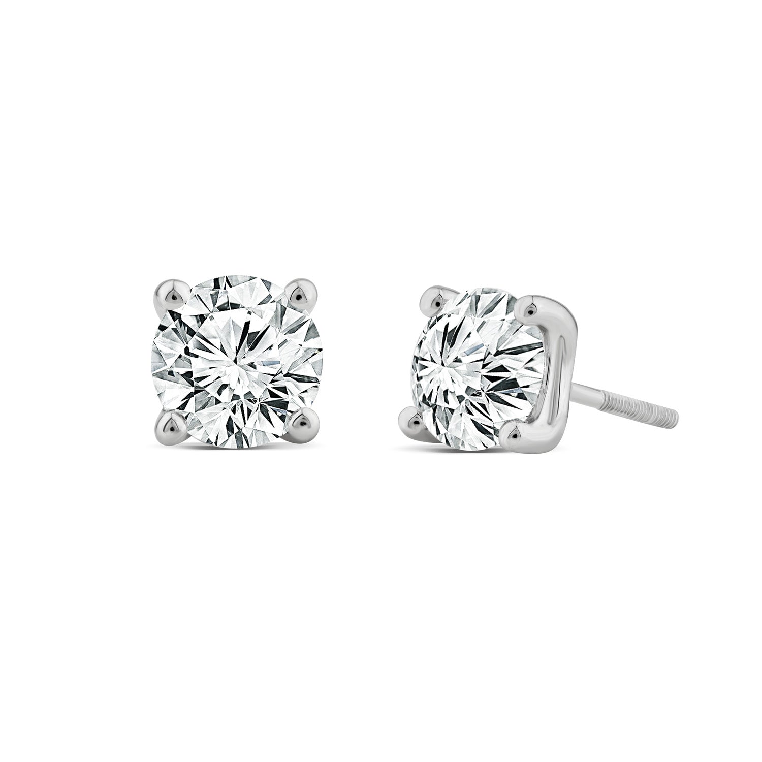 18ct White Gold 2.00ct Stud Earrings
