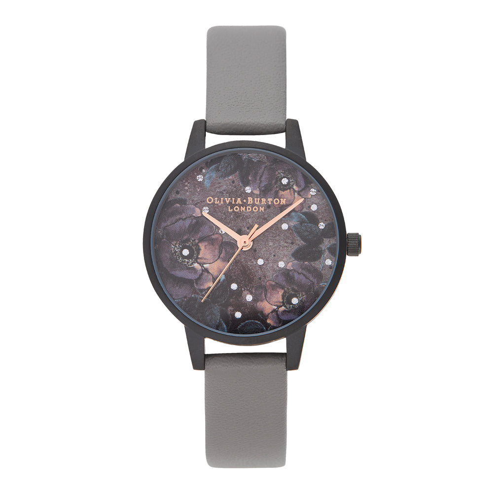 OLIVIA BURTON - Celestial London Grey & Matt Black Watch