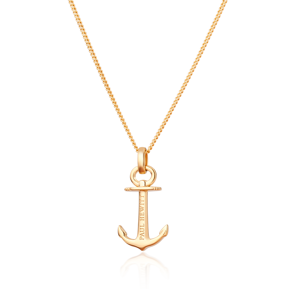 Paul Hewitt Anchor Spirit Gold Necklace