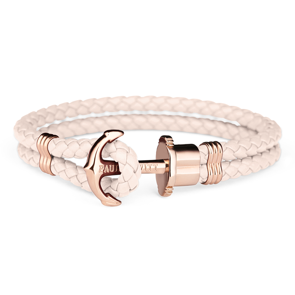 Paul Hewitt Phrep Leather Rose Gold / Pink Rose Bracelet