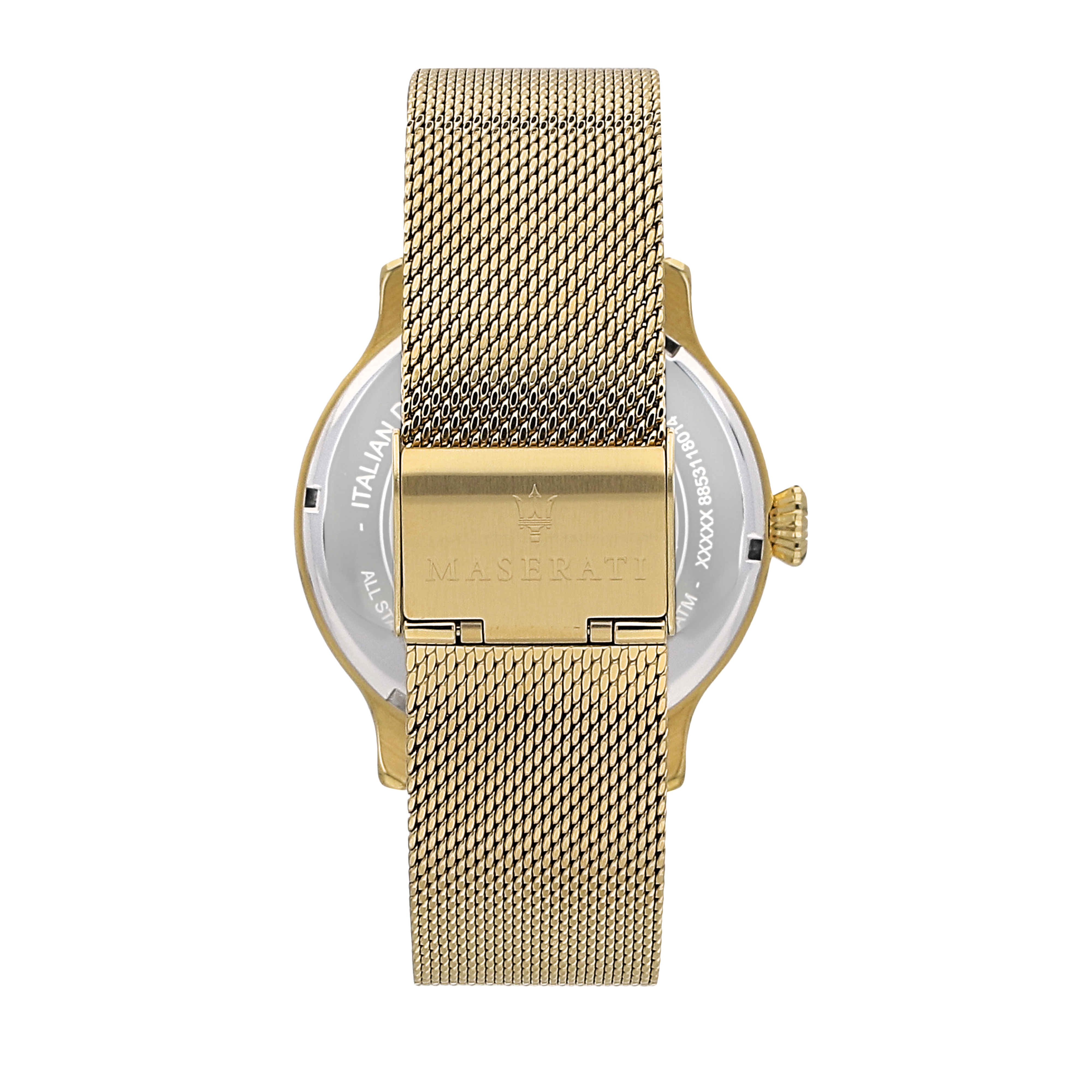 MASERATI - EPOCA 42mm Blue Dial Gold Mesh Watch