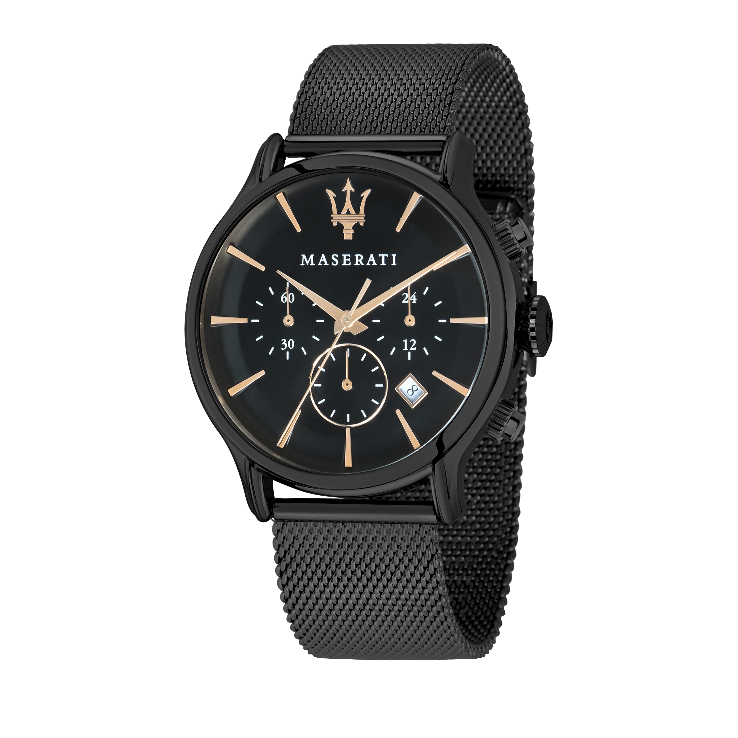 Maserati EPOCA 42mm Black Steel Mesh Watch