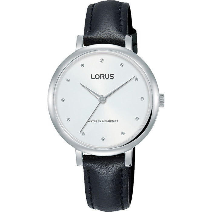 Lorus - Ladies Silver Leather Watch
