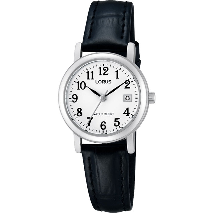 Lorus - Ladies Silver Leather Watch