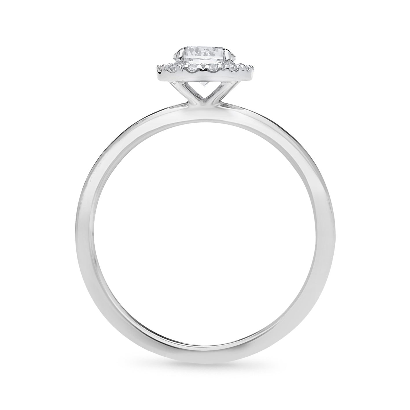 18ct White Gold 0.50ct Diamond Halo Ring