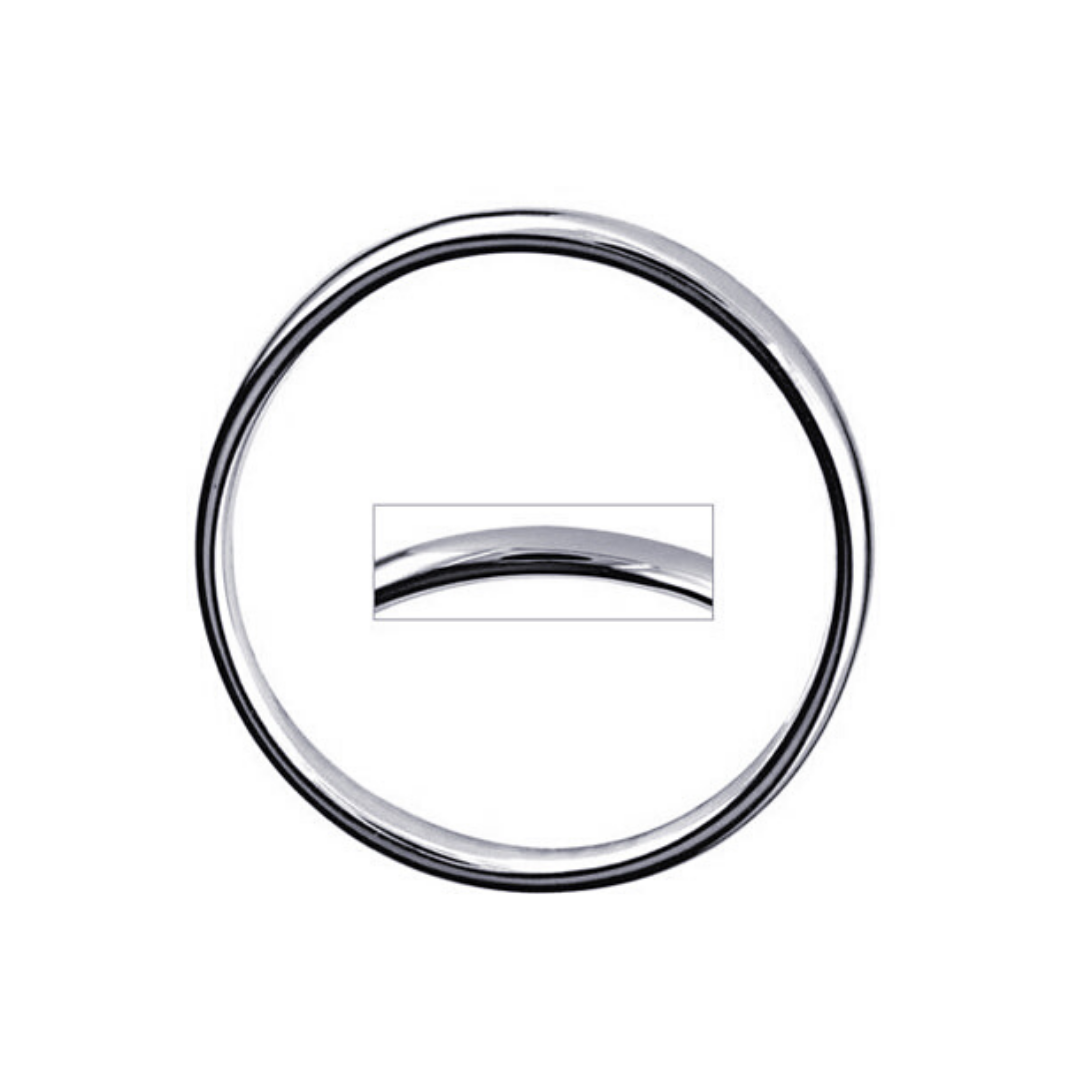 Plain Hollow Sterling Silver Round Bangle