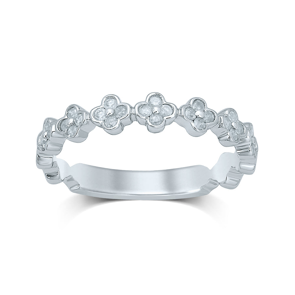 9ct White Gold 0.252ct Diamond Ring